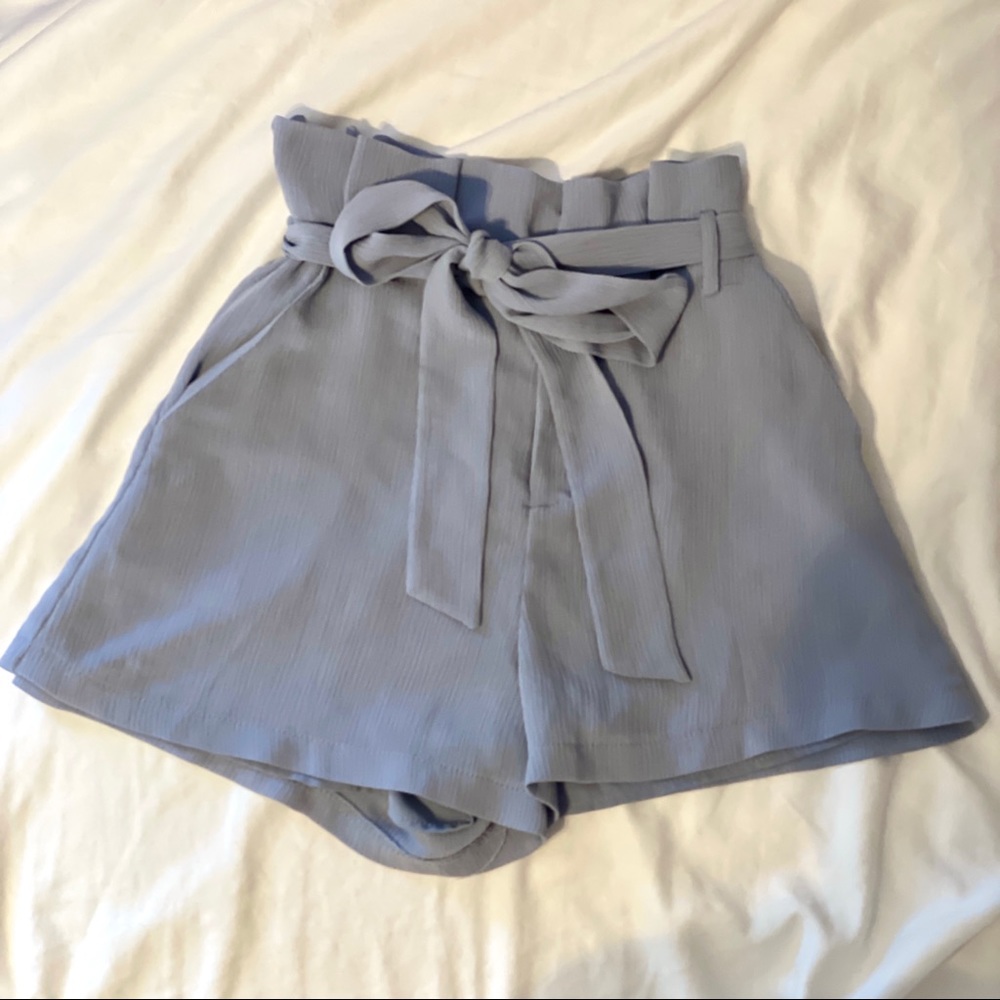Baby Blue Tie Shorts